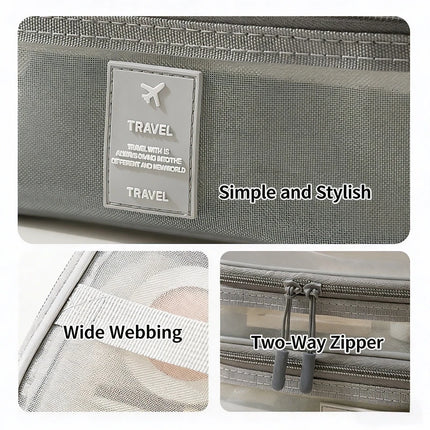 Fashion Transparent Mesh Travel Cosmetic Bag Storage Multi Layer Portable Womens Toiletry Bag Large Capacity Bag Makeup