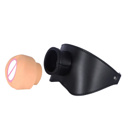 Adults Toys Leather Gag Gag Plug Adult Game Adjustable Penis Masturbation Cup Adult Restraint Slaves Bondage Erotic 18+ Sex Toys