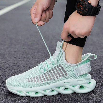 YRZL Men's Comfortable Sneakers, Women's Breathable Couple Running Shoes, Mesh Tenis Sport Shoes Size 36-46 Walking Sneakers Men