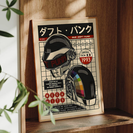 Daft Punk Retro Helmet Wall Art Prints Canvas Painting Poster Picture For Living Bedroom Dining Room Home Decor