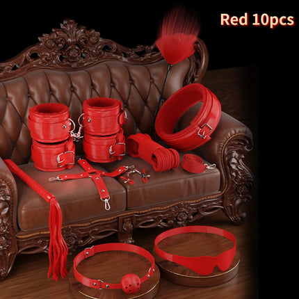 Bdsm Bondage Set Restraint Adult Game Handcuff Neck Collar Wrist Mouth Gag Strap Fetish SM Sex Toys for Woman Couples Product