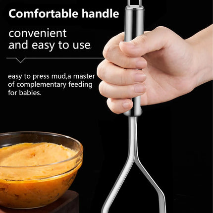 Potato Press Stainless Steel Kitchen Potato Masher Tool Kitchen Gadgets for Pureeing Meat Bean Vegetable Fruit Cooking Home