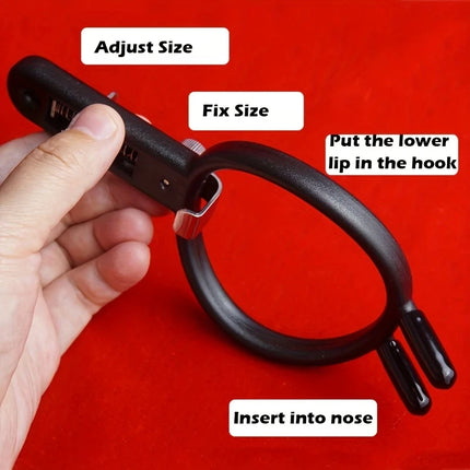 BDSM Mouth Gags Spreader with Nose Hook, O-ring Circle Gags, Bondage Restraints, Sex Toys for Couples, Role Play, Adult Games