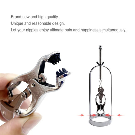 Adjustable Nipple Clamps Enlarger Cylinder Stretchers Metal Breast Fetish BDSM Bondage Toy Inverted Nipple Corrector for Couples