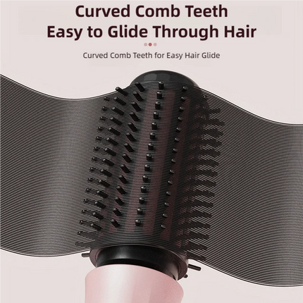 TINSOL Negative Ion Hot Air Brush Professional Styling Tool Multi-Functional Heated Curling and Straightening Brush
