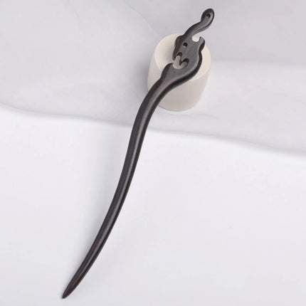 Ebony Wood Hairpins Handmade Purple Sandalwood Hair Stick for Women Fine Pattern Vintage Chinese Hair Pin Accessories