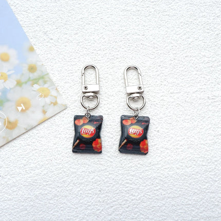 2pcs Cute Snacks Keychain Handmade Bag Jewelry DIY Gifts