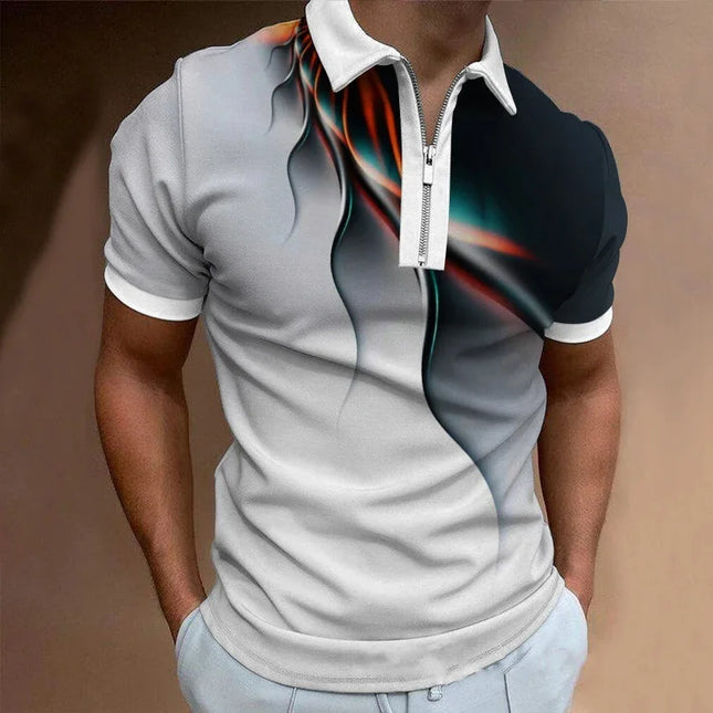 Fashion Tie-dye Gradient Men's Polos T-Shirts 6XL Big Size Short Sleeve 3D Printed Street Trend POLO Tee Summer Casual Pullovers
