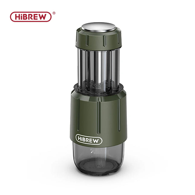 HiBREW 2-in-1 Portable Coffee Machine Hot/Cold Water Manual Espresso Maker For Capsule & Ground Hand Press Brewer H4D