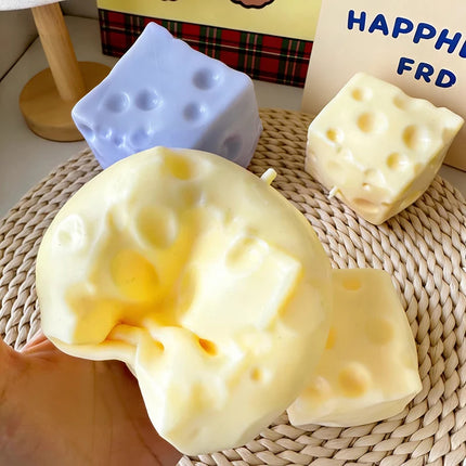 Jumbo Cheese Cube Stress Ball Big Cheese Shapeable Squeeze Ball Non-Bounce Fidget Toy ASMR Sensory Anti-Stress Festival Gift