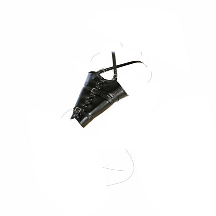 BDSM Bondage Arm Binder,Behind Back Straight Jacket,Leather Armbinder Restraint SM Toy,Slave Lockable Glove With Shoulder Straps
