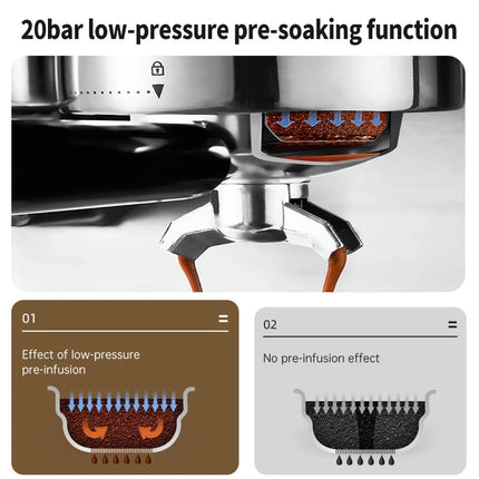 Multifunctional fancy automatic coffee machine, commercial milk frothing and grinding integrated coffee machine