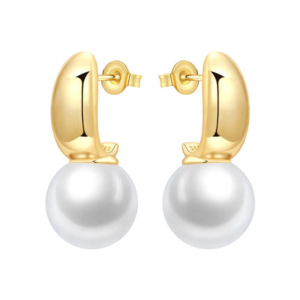 Original 2026 S925 Sterling Silver Zircon 18K Gold Lining Vintage Hoop Earrings for Women Birthday Party Wedding Gift Jewellery