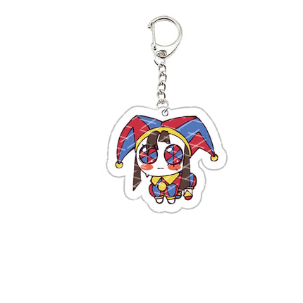 Acrylic The Amazing Digital Circus Keychain Pomni Jax Ragatha Gangle Kinger Keyring Key Chain for Accessories Bag Fans Gift