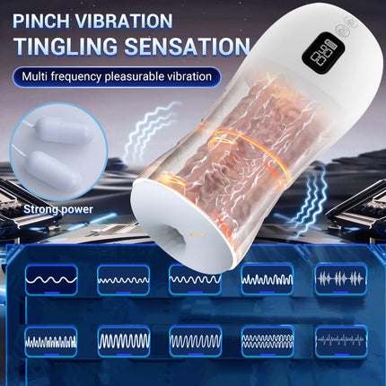 Automatic Male Sucking Mastubator Vibration Blowjob Vagina Machine Masturbation Cup for Men Sex Toys Adult Goods Masturbate 18+