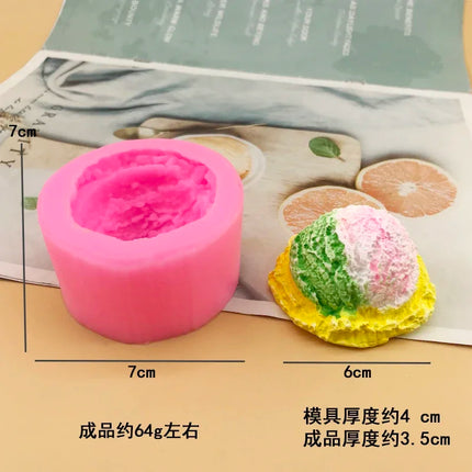 VERIDIAN Ice Cream Cone Silicone Molds Mousse Chocolate Fondant Cake Mold DIY Candle Mold Cake Decoration Baking Accessories