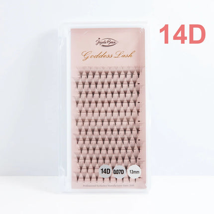 Goddess 12D/14D/16D/20D Premade Fan Eyelash Extensions Natural Soft Russian Volume Lashes Faux Mink Individual Lash Extensions