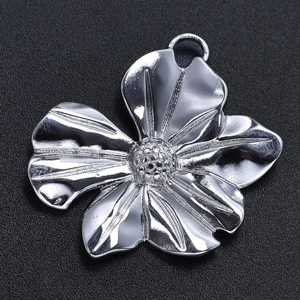 Breloque Metal Love Stainless Steel Flower Pendants For Jewelry Making Earrings Bracelets Headwear DIY Heart Charms Accessories