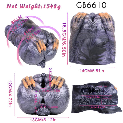 GEEBA Realistic Buttock Inverted Mold Silicone Fantasy Male Masturbator Medical-Grade Pocket Penis Stroker Onahole Adult Sex Toy