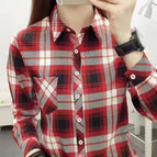 Red Plaid shirt / S