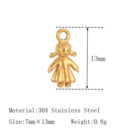 3Pcs Lipstick/Martini Wineglass/Ballet Girl Charm Fashion Stainless Steel Pendant DIY Exquisite Necklace Bracelet Jewelry Making