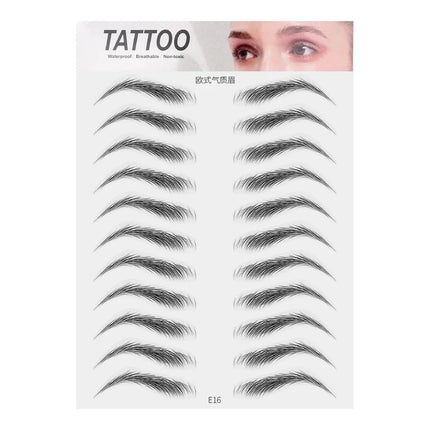 Nutural Eyebrow Tattoo Stickers Eyebrow Water Transfers Stickers Hair-Like Waterproof Easy To Wear Brow Enhancer Sticker Makeup