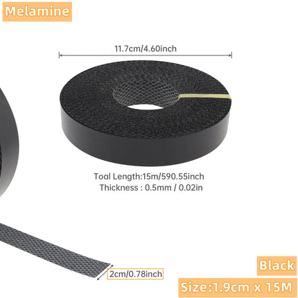 1.9cm/5cm x15M Hot Melt Adhesive Furniture Tape Melamine Edge Banding Strip/ Real Wood Pre Glued Veneer Sheet Cabinet Edge Decor