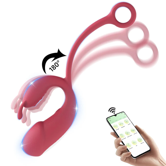 G Spot Rabbit Vibrator App Remote Control Clitoris G-spot Stimulation Dildo Vibrators 10 Vibrations Dual Motor Sex Toy for Women
