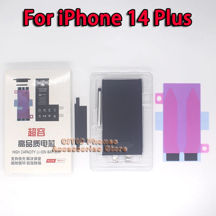 2Pcs Phone Battery Core No Flex Cable For iPhone X XS Max XR 11 12 13 Mini 14 Plus 15 Pro Max SE2 SE3 High Capacity Battery Cell