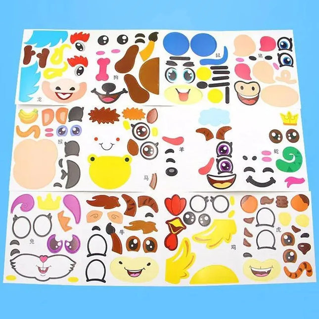12pcs/set 3D DIY handmade Paper Cups Sticker Material Kit Kids Kindergarten School Art Craft Educational Toys for Children TMZ