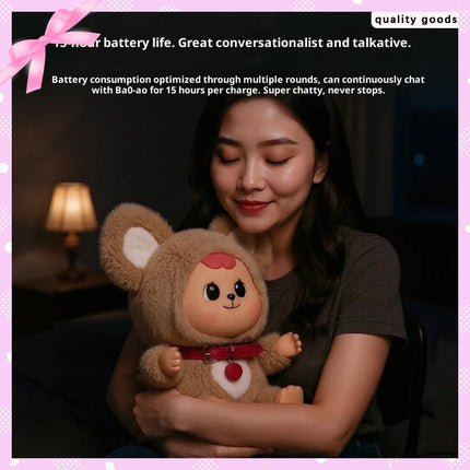 Bao-Aoai Intelligent Doll Educational Companion AI Chat Toy with Soothing Emotional Dialogue Holiday Christmas Gift for Kids