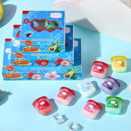 4/6/8pcs Fruit Series Lip Balm Set Sleeping Lip Mask Moisturizing Hydrating Non-sticky Anti-Cracked Lip Balm Lips Care