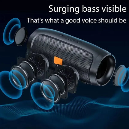 Lenovo TF Card USB Bluetooth 5.3 Wireless Speaker Portable Dual Driver Stereo Sound FM Voice Broadcasting Waterproof for Camping