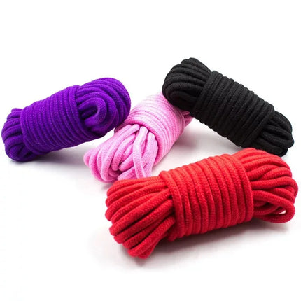 10M Sex Rope Cotton Sexope Handcuffs Sex Toy Set BDSM Body Restraint DIY Binder Japanese Shabari Sextoy Kits SM Slave Hand cuff