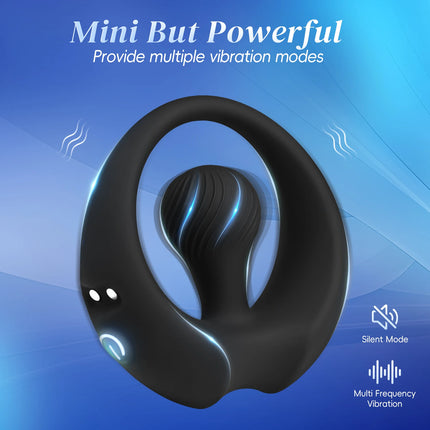 App Mini Vibrator for Male 9 Vibration Cock Ring Prostate Clit G-Spot Stimulator Ejaculation Delay Masturbator Sex Toys for Men