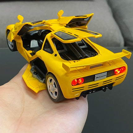1:32 McLaren F1 XP4 XP5 1933 Supercar Alloy Metal Diecast Model Car Sound And Light Pull Back Children's Toys Car Holiday Gifts