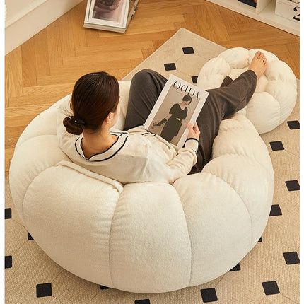 Lazy Sofa Sofa Chair balcony Leisure sleep Sofa living room sofas Modern easy chair small Sofa with Stool Bedroom Furniture