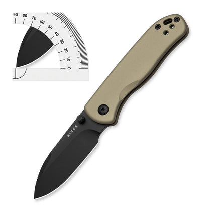 Kizer Pocket Folding Knife Drop Bear 2 V3619.2C Aluminum/Micarta/Richlite Handle With NitroV Blade Outdoor EDC Camping Knives
