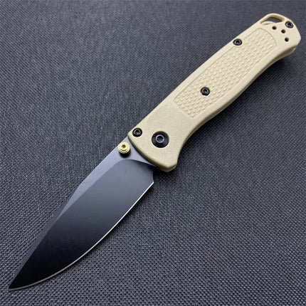 BM533 5 colors Outdoor Camping  Nylon Wave Fiber Handle Fishing Hunting Survival EDC Folding Knife