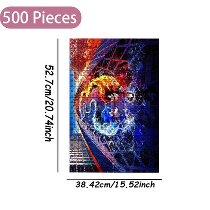 Sonic the Hedgehog Jigsaw Puzzle 108/200/300/500/1000 Pieces Wooden  Puzzle High Quality Birthday gift