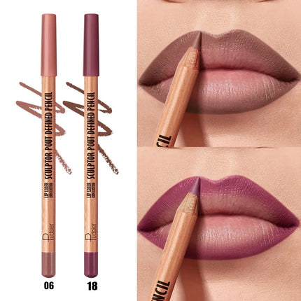 2Pcs Nude Lip Liner Set Long-Lasting Waterproof Matte Finish Perfect for Daily & Valentine's Day Looks