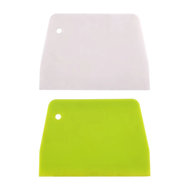2 PCS Baking Tool Plastic Scraper DIY Pastry Cream Spatula Trapezoidal Dough Cutting Knife Cake Divider Kitchen Accessories