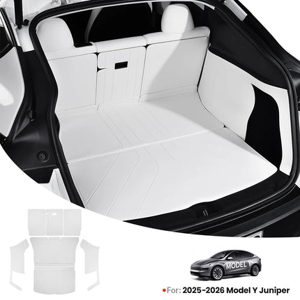 YZ Custom Leather Trunk Mat for Tesla Model Y Juniper 2026 Full Coverage Anti-Scratch Rear Cargo Liner Protector Car Accessories