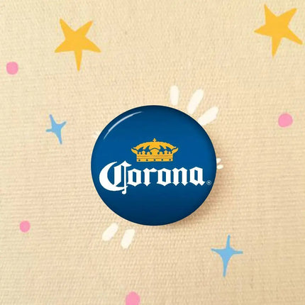 Logo C-Corona E-Extra Beer    32/44/58MM Customizable Button Pins Cute Funny Creative Badge Jewelry Decor Gifts For Friends