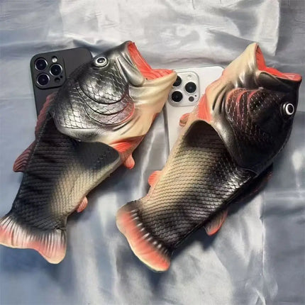 Tik Tok-style funny ugly fish slipper phone case, perfect gag gift for iPhone 7, 8, 11, 12, 13, 14, 15, 16,17 Pro Max.
