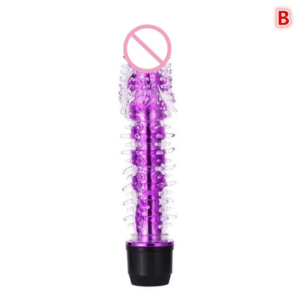New G Spot Stimulator Vibrator Women Realistic Jelly Vibrating Dildo With Thorn Dragon Beard Small Bald Vibrator Wand Adult Toys
