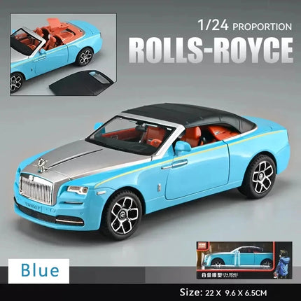 1:24 Simulated Rolls-Royce Shadow Alloy Car Model Sound And Light Pull-Back Toy Car Sports Car Boys Collection Ornaments Gift