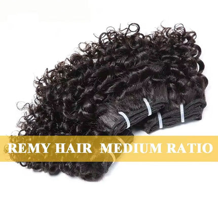 Short Deep Curly Hair Kinky Curly Hair Bundles Tissage  Bundles Remy Human Hair Extensions Natural Black Brazilian Cheap Bundles