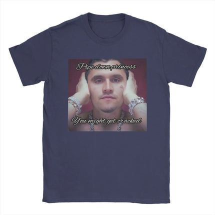 2026 Men_Women Charlie Kirk Face Rapper Meme Printed Retro Cotton T-shirt Street Fashion Casual Short Sleeve Round Neck T-shirt