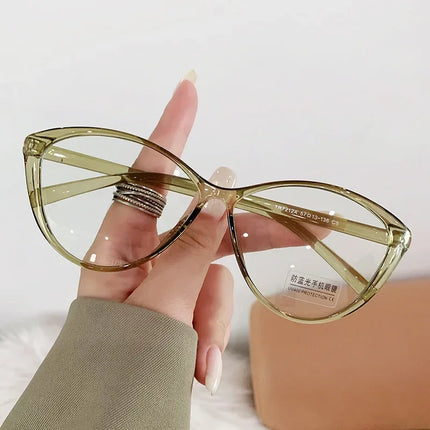 Ladies Retro Anti-blue Myopia Glasses Vintage Ultralight Minus Diopter Glasses Eyewear Women Trendy Cat Eye Frame Eyeglasses